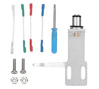 Hapivida Headshell pour Cartouche Phono Haut de Gamme, Kit Complet avec 4 Câbles et 2 Vis, Compatible avec la Plupart des Tourne-Disques, pour Systèmes Audiophiles Professionnels (Argent)