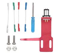 Hapivida Headshell pour Cartouche Phono Haut de Gamme, Kit Complet avec 4 Câbles et 2 Vis, Compatible avec la Plupart des Tourne-Disques, pour Systèmes Audiophiles Professionnels (Rouge)