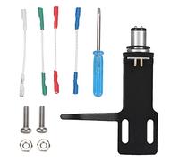 Hapivida Headshell pour Cartouche Phono Haut de Gamme, Kit Complet avec 4 Câbles et 2 Vis, Compatible avec la Plupart des Tourne-Disques, pour Systèmes Audiophiles Professionnels (Noir)