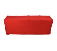 Hapivida Housse de Table Stretch Spandex Rouge, Lavable Réutilisable avec 4 Pochettes Élastiques, pour Mariage Fête Banquet Décoration (Red 8FT(244 * 76 * 76cm))