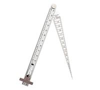 Hapivida Jauge de Profondeur pour Contrôle des Espaces, Outil de Mesure en Acier Inoxydable avec Double Graduation mm/Pouce, Conception Compacte pour Inspection des Soudures et Vér