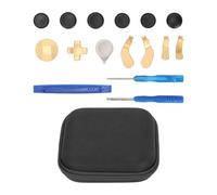 Hapivida Joystick de Remplacement pour Manette Series 2, Kit 13 en 1 avec Paddles et D Pads en Métal, 6 Joysticks Modulables, 4 Paddles Or, 2 D Pads Or, Outil de Rég