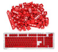 Hapivida Keycap PBT, Conception Ergonomique 108 Touches Keycap de Jeu Vidéo pour Le Clavier Mécanique (Rouge)