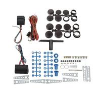 Hapivida Kit de conversion d'interrupteur de lève-vitre électrique universel, Compatible 2 portes avec interrupteurs montage encastré, câblage inclus, ABS et alliage d'aluminium po