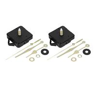 Hapivida Kit de Mecanisme Mouvement a Quartz et Aiguilles pour Montre DIY, 2 Pieces, Dorure, Remplacement et Reparation pour Horloge Murale ou Cadran Artisanal
