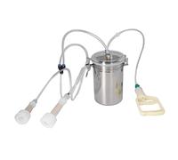 Hapivida Kit de traite portable 2000 ml, contrôle et économie d'efforts, bouteille en acier inoxydable et PU, machine à traire manuelle pour laiterie et ferme
