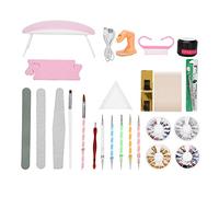 Hapivida Lampe à Ongles, Stylo à Points, Gel d'Extension, Kit d'Outils Nail Art pour Salon à Domicile, avec Alimentation USB, Facile à Utiliser pour Débutants