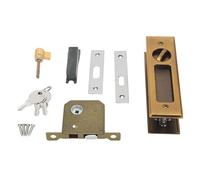 Hapivida Loquet Coulissant Porte, Mécanisme Double Face Verrouillage Sécurité Amovible Cache Intégration Design Moderne pour Portes Coulissantes Armoires