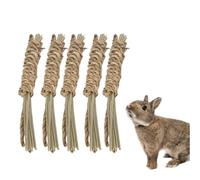 Hapivida Lot de 5 bâtonnets à mâcher en jonc de mer naturel pour chinchilla, écureuil, gerbille, hamster, écureuil, cochon d'Inde (L)
