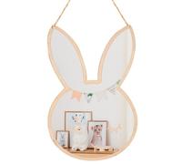 Hapivida Miroir Incassable pour Enfants, Miroir Mural Décoratif en Acrylique Nordique, Miroir Léger Suspendu pour Mur, Décoration d'Intérieur pour Chambre d'enfant (Lapin)
