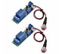 Hapivida Module Relais Temporisé, Interrupteur à Retardement avec Déclencheur Externe, 1-10s Ajustable, 67.6x19.2mm, pour Robotique Automatisation PLC Alarme