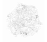 Hapivida Morceaux de Pierre Concassée de Gravier Aquarium pour la Décoration de Pot de Fleurs Tumbled Stone Chips, Petit Cristal de Forme Irrégulière Quartz Rock (Cristal Blanc)
