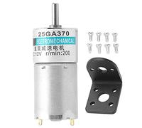 Hapivida Moteur à Engrenages CC, Moteur Micro Basse Vitesse 12V, Support pour Automatisation Industrielle, Modèle XD25GA370 pour Applications dans l'Industrie Automatisée (200 tr/min)