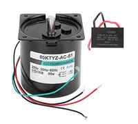 Hapivida Moteur Synchrone AC avec Condensateur Aimant Permanent Basse Vitesse pour Micro Machines 60W, Moteur Réducteur Micro Moteur Mini Moteur XD80KTYZ Grand Couple, pour Machine (110 tr/min AC220V)