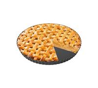 Hapivida Moule à Tarte Rond, Grand Moule à Tarte antiadhésif avec Fond Amovible en Acier au Carbone pour la Cuisson des tartes, quiches et cheesecakes, 30cm, pour la pâtisserie Maison et Les fêtes