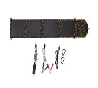 Hapivida Panneau Solaire Pliable 40W, Kit Panneau Solaire Monocristallin 2 Ports USB Chargeur Portable pour Camping Batterie 12V Voiture Moto Bateau