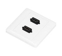 Hapivida Plaque Murale Interface Multimédia Haute Définition 2 Ports Femelle, Panneau Prise HDMI Ethernet Coaxial pour Home Cinéma Systèmes Jeux Vidéo