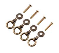 Hapivida Poignées de Tiroir Vintage Lot de 4, Anneaux de Montage pour Boîtes Cosmétiques et Bijoux (Anneau 2cm bronze type vis (mini))
