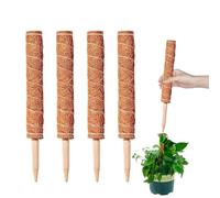 Hapivida Poteau en Mousse, Support pour Plantes Monstera, Bâtons Empilables pour Plantes en Coco, Piquets de Support pour Plantes Grimpantes d'Intérieur, Plantes en Pot (30cm*4Pcs)