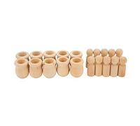 Hapivida Poupées en Bois à Personnaliser, 10 Pièces pour Créativité et Développement des Enfants, Artisanat DIY, Décoration pour Anniversaire, Mariage, Activités Manuelles
