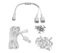 Hapivida Prolongateur et Diviseur Y pour Lumières Extérieures Permanentes, Câble d'Extension 16ft et Diviseur 1ft, Compatible E FY E22 S4 HP5, Câble UL IP68, Connecteur Étanche, Ma