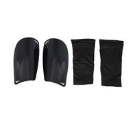 Hapivida Protège Tibias de Football pour Enfants et Adultes, Matériau Polyuréthane Respirant et Élastique, Double Couche de Protection, Taille M, Noir, pour Soccer et Sports de Loi