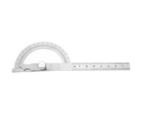 Hapivida Règle de jauge de détecteur d'angle de rapporteur d'acier inoxydable 15cm pour l'atelier de menuiserie de travail du bois (80 * 120mm)