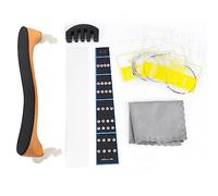 Hapivida Reste d'Épaule Violon 4/4, Set Accessoires avec Cordes Métal, Silencieux Léger et Autocollant Touche pour Pratique Professionnelle, Ensemble d'Instruments à Cordes
