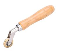 Hapivida Rouleau de Soudage à Main avec Poignée en Bois de 5 Pouces Matériau de Membrane Imperméable Cornerseam Roue de Presse en Laiton pour Le Soudage par Chevauchement de Joints de Membrane
