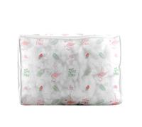 Hapivida Sac de Rangement Vêtements, Sac Pliant pour Couverture, Couette, Pull, Boîte de Stockage Voyage Bagage, Tissu Résistant Imperméable PEVA, Capacité 25 kg, pour Rangement Ma (Oiseau 55*36*20CM)