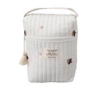 Hapivida Sac pour Biberon Portable avec Motif Brodé, Pochette Pliable pour Repas de Bébé, Lingettes, Couches, Boissons Aux Fruits (D)