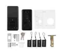 Hapivida Serrure Connectée Empreinte Digitale Code Carte Clé Application Contrôle, Installation Facile 35 à 60mm Porte Bois, 5 Méthodes Déverrouillage Capteur Biométrique Alerte Ba