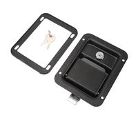 Hapivida Serrures de Poignée de Boîte à Outils, Verrou Paddle en Acier Robustes avec Double Clé, Montage Encastré 140x108 mm pour Camions, Camping-Cars, Remorques