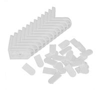Hapivida Support d'angle L, Renfort d'angle droit pour meuble, 24 pièces 5,3 x 5,3 cm, Nylon, Fixation d'angle pour armoire, étagère, tiroir, fenêtre