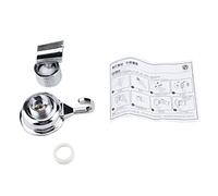 Hapivida Support de Pommeau de Douche à Ventouse Réglable, Support Murale avec Crochet pour Serviette, Rotation Libre Installation Sans Perçage, pour Salle de Bain Carrelage Verre