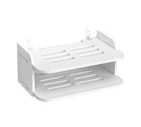 Hapivida Support Mural pour Routeur WiFi, Meuble TV Rack Top avec Dissipation de Chaleur pour Décodeur TV,Télécommandes,Consoles de Jeux,Appareils de Streaming, pour Salon ou Bureau