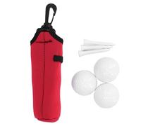 Hapivida T-Shirt de Golf Bol T-Share, Porte-Golf Portable avec 3 balles et 3 t-Shirts à Clip de Poche Gift Gift Men and Women Fans (Rouge)