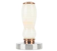 Hapivida Tamper Café 58mm Inox Ergonomique avec Jade Jaune (Blanc crème) | Tamper Café 58mm Inox Ergonomique Avec Jade Jaune Pour