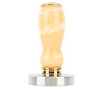 Hapivida Tamper Café 58mm Inox Ergonomique avec Jade Jaune (Or) | Tamper Café 58mm Inox Ergonomique Avec Jade Jaune Pour