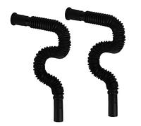 Hapivida Tuyau d'évacuation Flexible, réglable et Extensible Tube de Tuyau pour évier de Bain, connecteur de Tuyau Flexible égouttoir de lavabo, 2 pièces, en PVC, for Salle de Bain