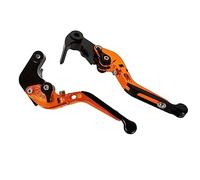HAPIWIY Leviers d'embrayage Frein Moto Réglable Pliant Frein Extensible Leviers D'embrayage Guidon CNC Poignées En Aluminium Pour Y&amaha YZF R6 2017 2018 Poignée Freinage (Color : Orange)