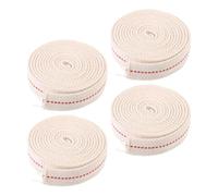 HAPKITCH 4 Rouleaux Mèche de Remplacement T Plate en Coton Beige pour Lampe à Pétrole et Lanterne Paraffine, Surface Lisse sans Bavures, Prévient la Combustion Prématurée, Lecture Camping