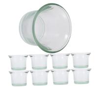HAPKITCH 9 Pièces Mangeoire Oiseaux Extérieure Suspendue en Verre pour Petits Oiseaux Chanteurs, Facile à Entretenir Retirer, pour Balcon et Jardin