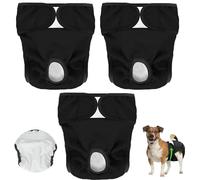 HaploS 3 PCS Réutilisable Couches Lavables pour Chien Femelle (L | Pantalon de Protection pour Chiens, Culotte Protection Confort Nappy Lors des Périodes Physiologiques de Chaleurs