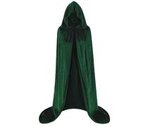 HAPNBCELE Cape à capuche pour homme et femme pour costume médiéval de la Renaissance, Halloween, cosplay, vert