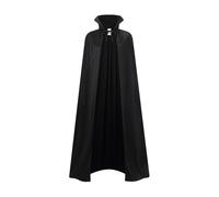 HAPNBCELE Cape réversible pour adulte - Costume de vampire médiéval pour Halloween, Noël, bal masqué, Double noir., 47 In/120 CM