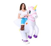 HAPNBCELE Costume gonflable de licorne arc-en-ciel pour les amateurs de fête, matériau durable, parfait pour Halloween, amusant et accrocheur