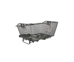 Hapo-G - Panier Arrière en Métal pour Vélo 40x31x17cm - Robuste, Grande Capacité 20 litres, Fixation Crochets sur Porte-Bagages - Idéal pour Courses, Travail et Balades à Vélo