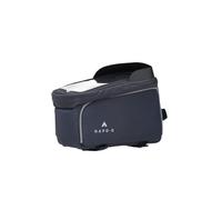 Hapo-G - Sacoche de Cadre vélo - Support Smartphone avec Pare-Soleil - Accessoire vélo électrique (VAE), VTT, VTC, VILLEt - Capacité de 1,6L - Bleu - 20 x 8 x 10 cm