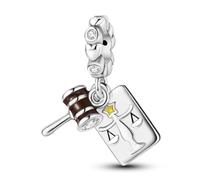 Hapour Breloques en forme de marteau de marteau pour bracelets, colliers, argent sterling, pendentifs, perles, breloques à faire soi-même, bijouxs, avocat, juge, tribunal, cadeau pour étudiant